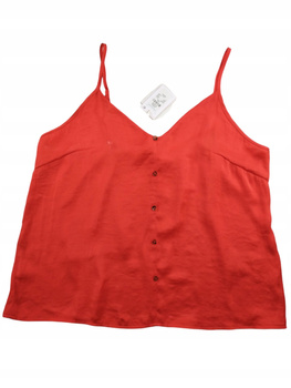 BLUZKA DAMSKA PRIMARK ROZMIAR 38/40 CZERWONA NA RAMIĄCZKACH