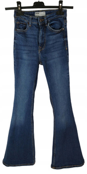 Spodnie jeans damskie BERSHKA Rozmiar 32 GRANATOWE