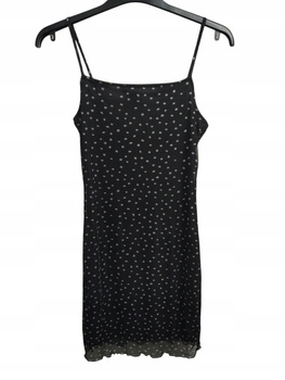 Sukienka mini na ramiączkach SINSAY Rozmiar S CZARNA