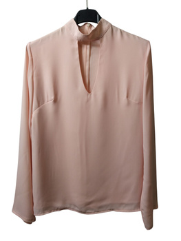 BLUZKA DAMSKA Z DŁUGIM RĘKAWEM LA MANUEL ROZMIAR XS RÓŻOWA