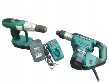 Zestaw Makita Wkrętarka Młotowiertarka Ładowarka Akumulator Skrzynka