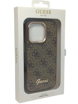 Oryginalne etui Plecki do Iphone 14 PRO Guess brąz