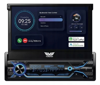 Radio samochodowe Vordon HT-520 Vegas 1DIN LCD Android Auto Apple CarPlay