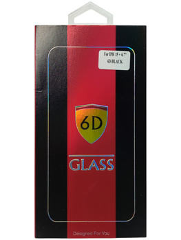 Szkło hartowane 6D czarne iPhone 15 Plus 6.7 9H