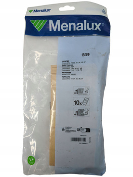 Worki do Odkurzacza Menalux B39 Electrolux Coccodrillo 10 sztuk + Filtr