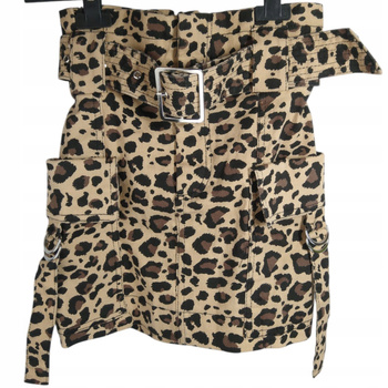 SPÓDNICA BERSHKA ROZMIAR 32 PANTERKA