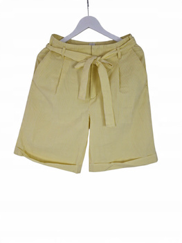 BOSS Damskie Szorty Żółte w paski D 38 (DE 38)