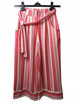 Spodnie damskie QUIZ Rozmiar 34 Czerwone w paski