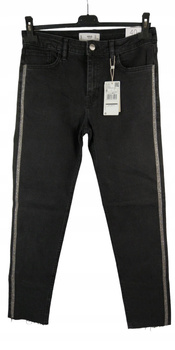 SPODNIE JEANSOWE DAMSKIE MNG ROZMIAR 40 CZARNE