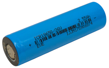 Akumulator Ogniwo EVE ICR18650 26V 2550mAh 7.65A Li-ion