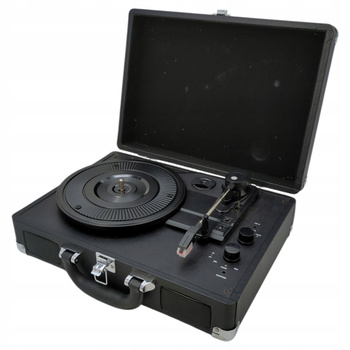 Gramofon walizkowy M417 Bluetooth RCA AUX Czarny