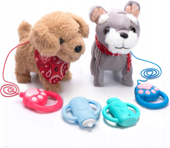 Chodzący i szczekający szczeniaczek ze smyczą na pilota dla dzieci