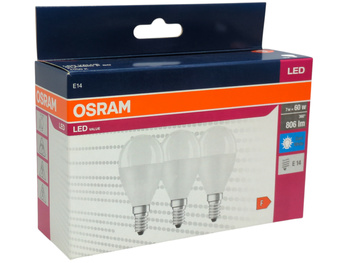 3x Żarówka LED VALUE CLASSIC P60 7W=60W 806lm Cool White OSRAM