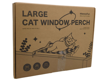 Hamak dla kota MEWOOFUN na Parapet Szaro Żółty do 18kg