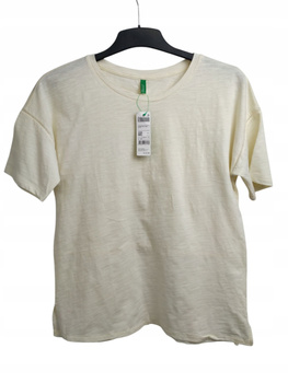 BLUZKA DAMSKA BENETTON ROZMIAR S KREMOWA