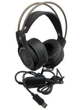 Słuchawki przewodowe LED Gamingowe dla Graczy Mikrofon Defender COSMO PRO