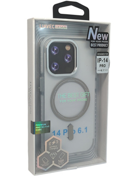 Etui plecki Liavec Smooth Feeling MagSafe iPhone 14 Pro biały TPU