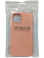 Etui Silicone+ z mikrofibrą do Apple iPhone 13 Brzoskwiniowe