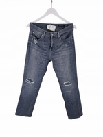 FOR ALL MANKIND Damskie Jeansy Szare z Przetarciami S