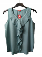 BLUZKA DAMSKA Z ŻABOTEM TXM FASHION ROZMIAR M SELEDYNOWA