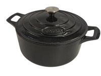 Garnek żeliwny La Cuisine 26 cm 4.75l emaliowany czarny Pro