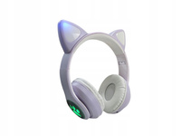 Słuchawki nauszne Bluetooth LED Kocie Uszy