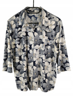 Bluzka damska EDWARD Rozmiar 50 Szara w kwiaty