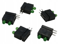 5szt Dioda LED Kingbright L-7104GE/2GD Zielona Podwójna 3mm