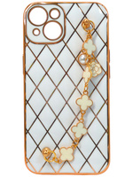 Etui Plecki do Apple Iphone 13 białe Etui z łańcuszkiem do Iphone 13