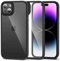 Etui Tech-Protect Magmat Clear do iPhone 15 Plus czarno-przezroczyste