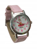 Zegarek analogowy dziecięcy Ravel z motywem baletnicy Różowy