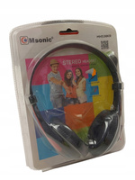 SŁUCHAWKI NAUSZNE STEREFONICZNE Z MIKROFONEM MSONIC MH538KR