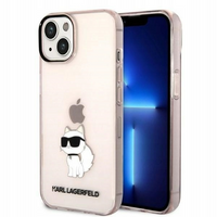 Etui do iPhone 14 Karl Lagerfeld Hardcase Ikonik Choupette Różowe