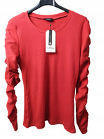 BLUZKA DAMSKA Z DŁUGIM RĘKAWEM HDM ROZMIAR S CZERWONA