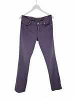 7 For All Mankind Jeansy Damskie Straight Leg Fioletowe