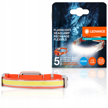 Latarka czołowa Akumulatorowa LED COB 3W 300lm USB-C LEDVANCE