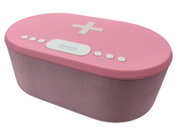 RADIO Z BUDZIKIEM I ŁADOWARKĄ INDUKCYJNĄ I-BOX DAWN USB 22W RÓŻ