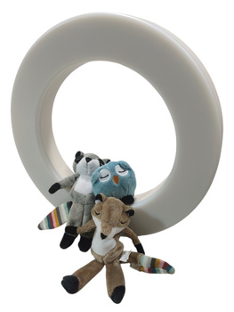 LAMPA ŚCIENNA DO POKOJU DZIECIĘCEGO Z PLUSZOWYMI ZABAWKAMI ZAZU