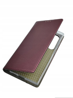 Etui z klapką Smart Magnetic Case do Samsung Galaxy s24 Ultra burgundowe