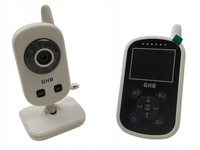 ELEKTORNICZNA NIANIA EKRAN 2.4'' LCD DŹWIĘK KOŁYSANKI ALARM GHB UU24 BIAŁY