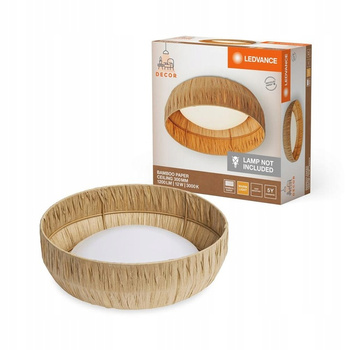 Lampa sufitowa bambusowa Planon 30x30cm 12W 3000K ciepła Ledvance