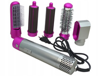 Suszarko-lokówka obrotowa 5w1 1000W Srebro-różowa