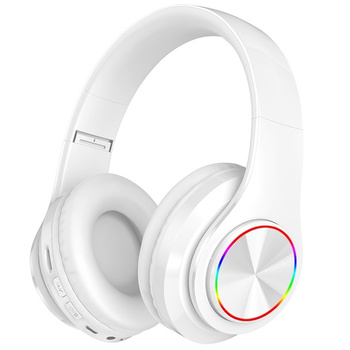 Słuchawki bezprzewodowe nauszne Bluetooth B39 RGB Białe