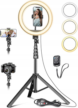 Lampa Ring LED 10" ze statywem Tupwoon Tupr01