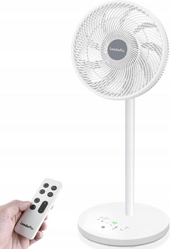 Wentylator przenośny LeaderPro DC 2w1 Bardzo cichy 12,8dB (FS03) Biały