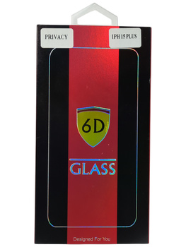 Szkło hartowane 6D Privacy Glass iPhone 15+ 6,7" ochrona prywatności