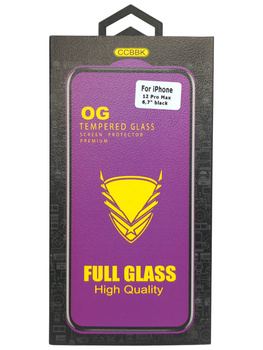 Szkło hartowane OG Premium do iPhone 12 Pro Max 6,7" czarna ramka