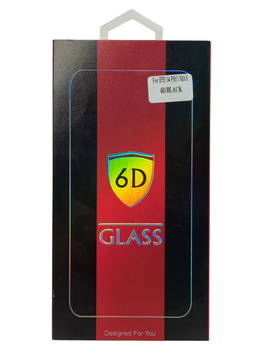 Szkło hartowane 6D iPhone 14 Pro Max 6,7 czarna ramka 9H