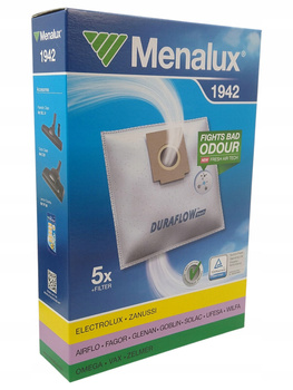 Worki syntetyczne Menalux 1942 do odkurzacza | 5szt + mikrofiltr