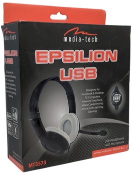 Słuchawki nauszne z mikrofonem Media-tech Epsilon USB MT3573